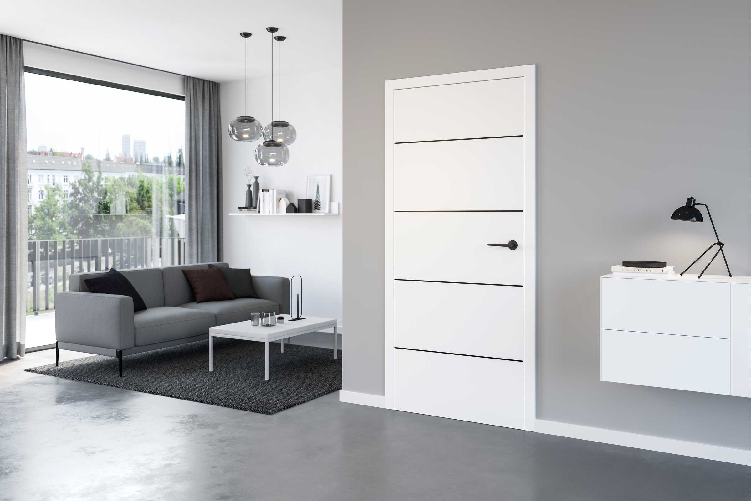 Moderne weiße Hörmann Innentüren im Wohnbereich - Zimmertüren Montage Kunz AG